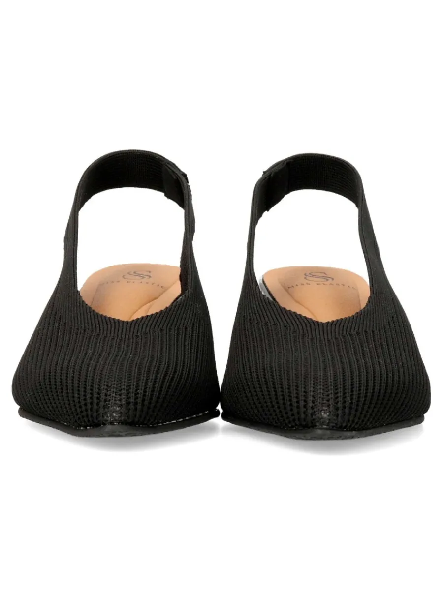 Hot MISS ELASTIC Zapato salón textil elástico negro