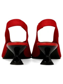 Clearance MISS ELASTIC Zapato salón textil elastico rojo