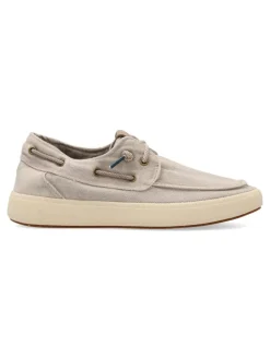 Online NATURAL WORLD Náutico casual confort lona gris hombre
