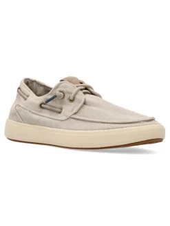 Online NATURAL WORLD Náutico casual confort lona gris hombre