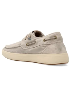Online NATURAL WORLD Náutico casual confort lona gris hombre