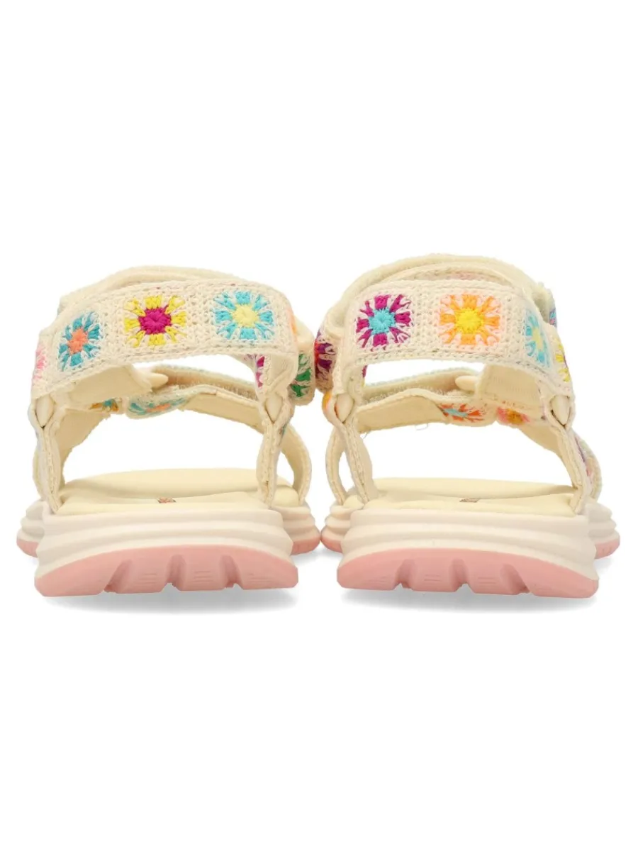 Discount PABLOSKY Sandalia casual crochet beige niña
