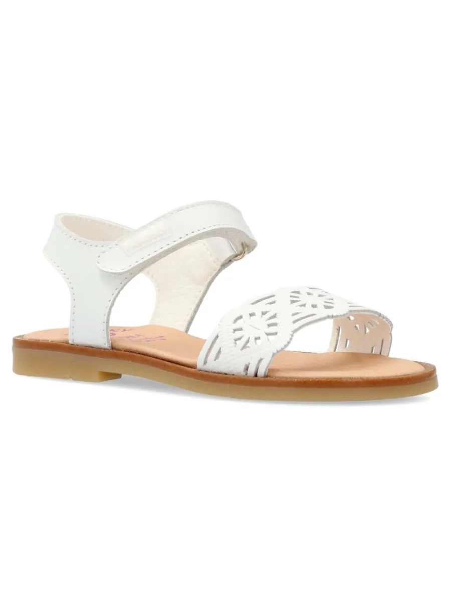 Sale PABLOSKY Sandalia de vestir piel troquelada blanca