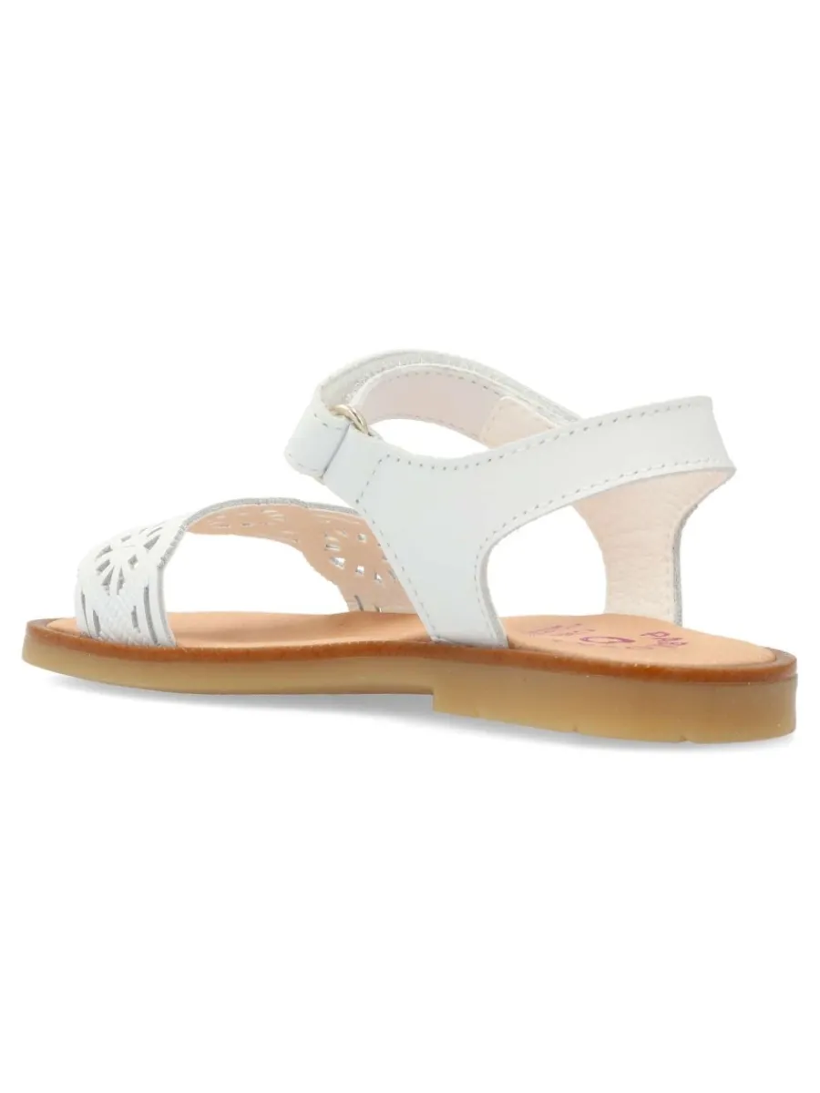 Sale PABLOSKY Sandalia de vestir piel troquelada blanca