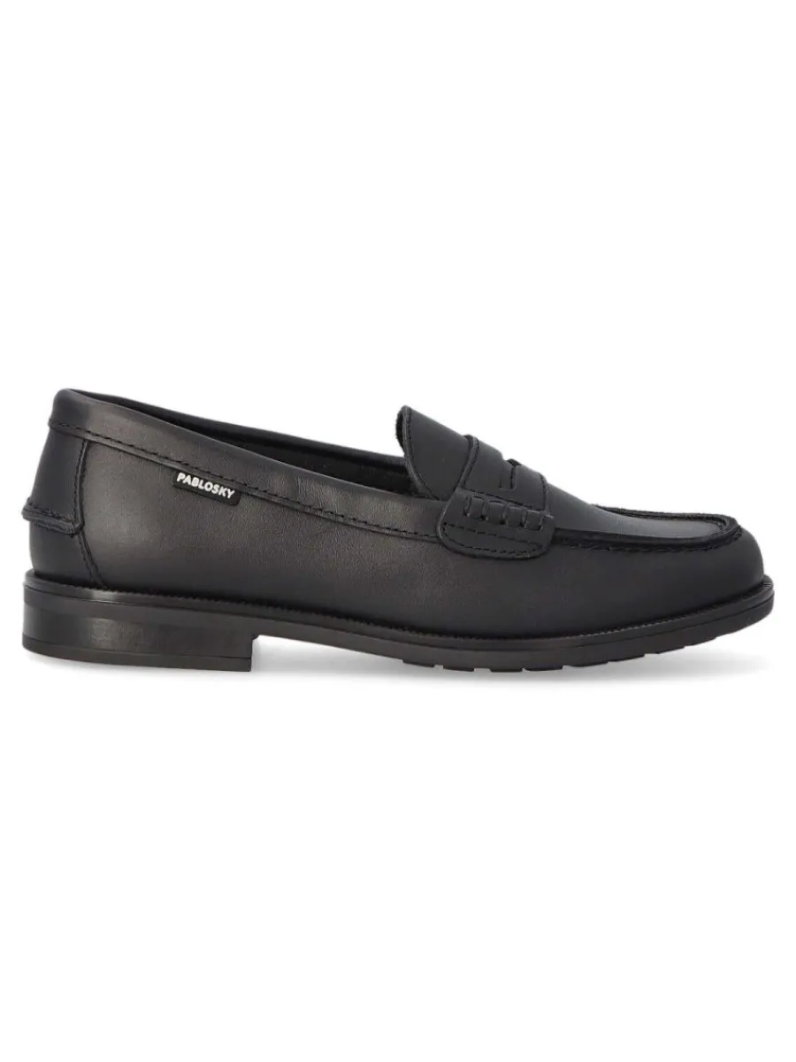 Discount PABLOSKY Zapato mocasín colegial niño PAB 714910 NEGRO