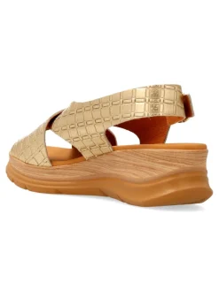 New PAULA URBAN Sandalia piel confort metalizada
