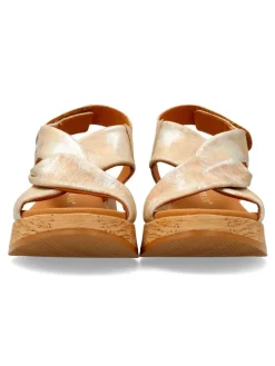Fashion PAULA URBAN Sandalia piel confort tiras cruzadas