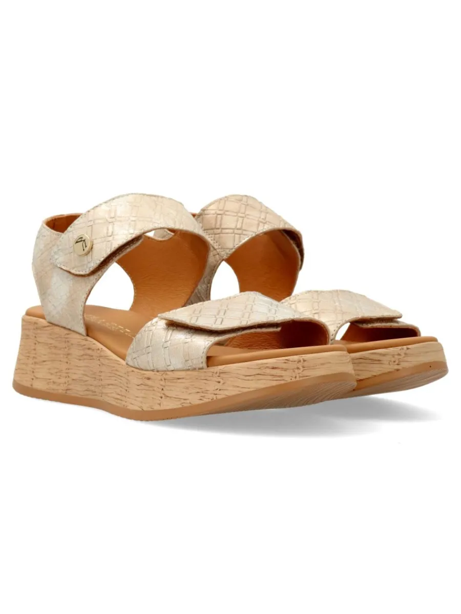 Clearance PAULA URBAN Sandalia piel grabada confort mujer