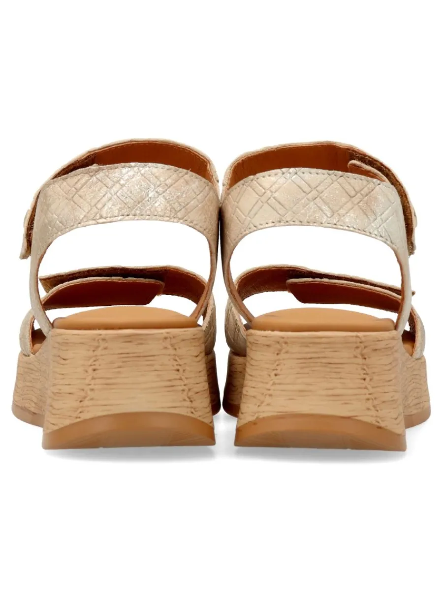 Clearance PAULA URBAN Sandalia piel grabada confort mujer