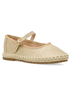 Clearance PEKE'S by Vanessa PEKES Mercedita plana brillo yute niña