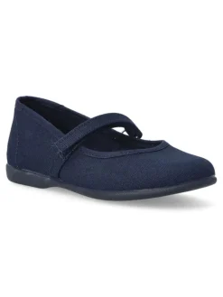 New PEKE'S by Vanessa PEKES Merceditas lona velcro niña BAT 11301 MARINO