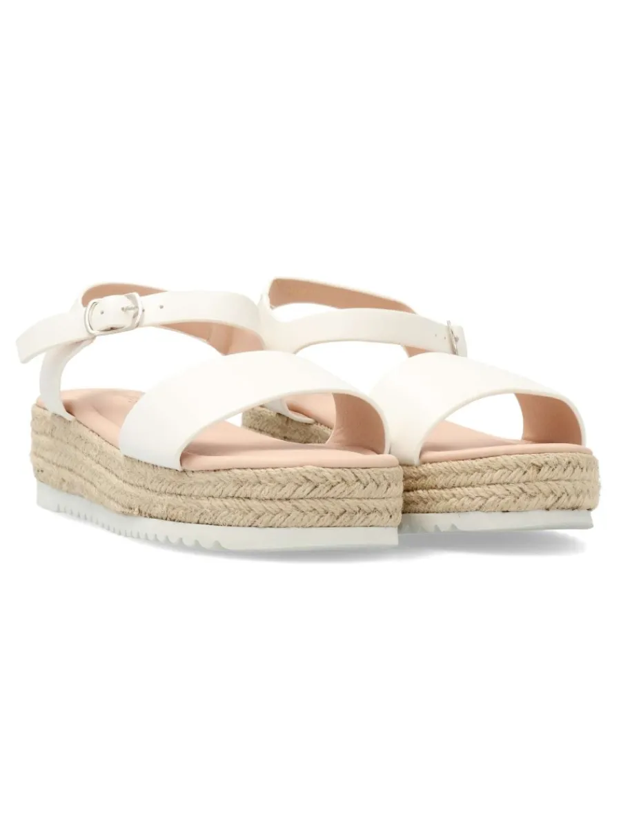 New PEKE'S by Vanessa PEKES Sandalia alpargata blanca plataforma