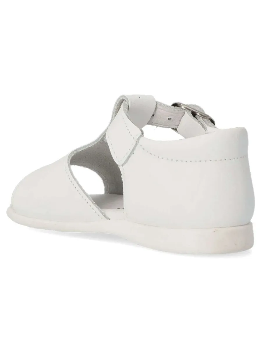 Discount PEKE'S by Vanessa PEKES Sandalia cómoda de piel niño PET 3178C BLANCO