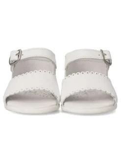 Fashion PEKE'S by Vanessa PEKES Sandalia cómoda de piel niña PET 3179C BLANCO