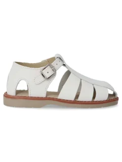 Clearance PEKE'S by Vanessa PEKES Sandalia de piel cómoda niño PET 3129C BLANCO