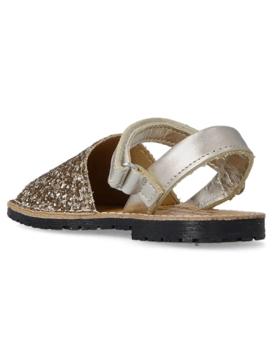 Clearance PEKE'S by Vanessa PEKES Sandalia menorquina glitter piel