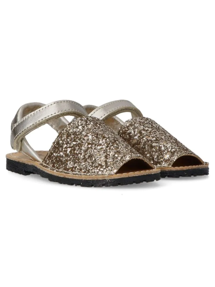 Clearance PEKE'S by Vanessa PEKES Sandalia menorquina glitter piel