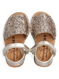 Clearance PEKE'S by Vanessa PEKES Sandalia menorquina glitter piel