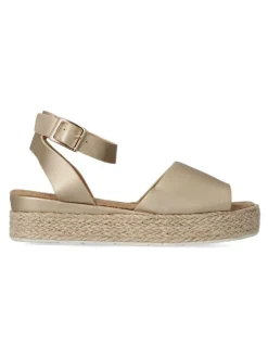 Discount PEKE'S by Vanessa PEKES Sandalia metalizada yute hebilla