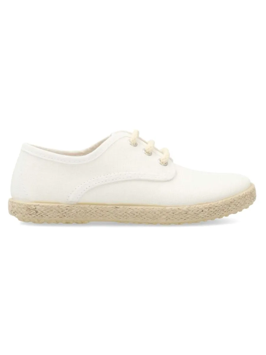 Discount PEKE'S by Vanessa PEKES Zapatilla blucher yute lino blanco