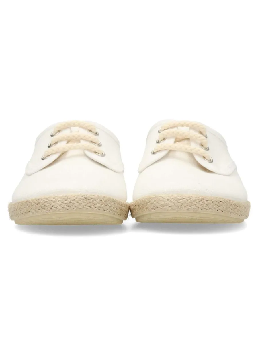 Discount PEKE'S by Vanessa PEKES Zapatilla blucher yute lino blanco