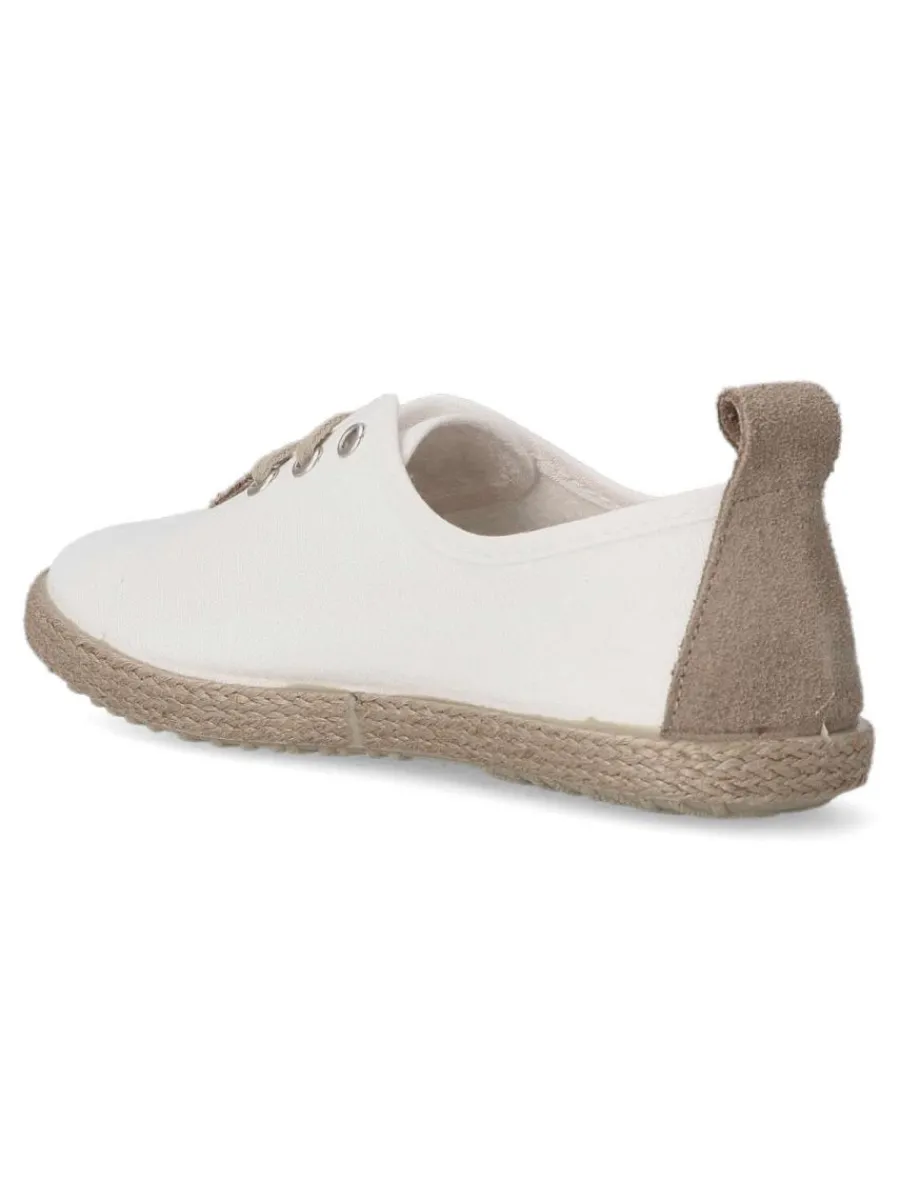 Online PEKE'S by Vanessa PEKES Zapato inglés yute niño BAT 45001/2 BLANCO