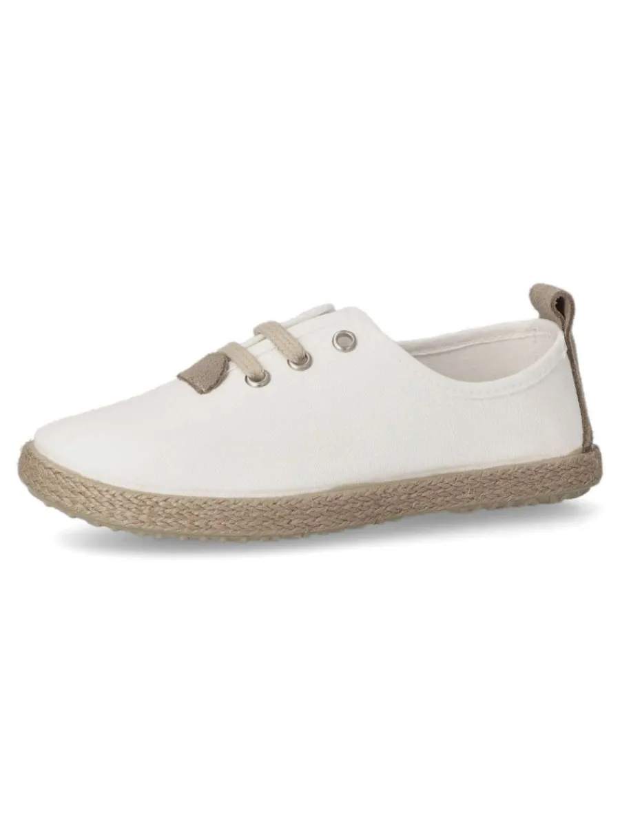 Online PEKE'S by Vanessa PEKES Zapato inglés yute niño BAT 45001/2 BLANCO