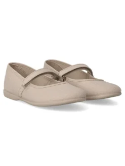 Fashion PEKE'S by Vanessa PEKES Zapato mercedita velcro lona BAT 11301 TAUPE