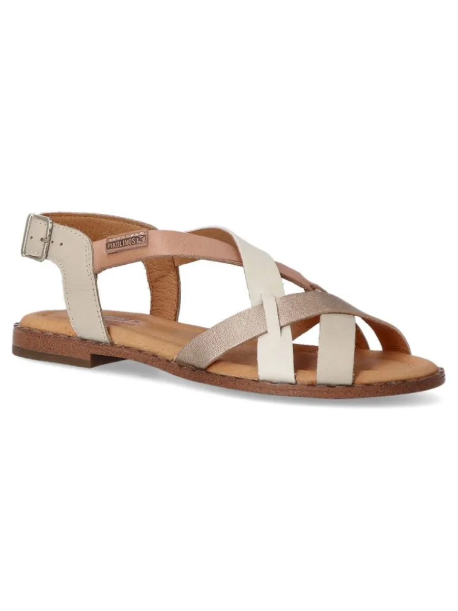 New PIKOLINOS Sandalia piel tiras mujer PIK W0X-0556C3 HIELO