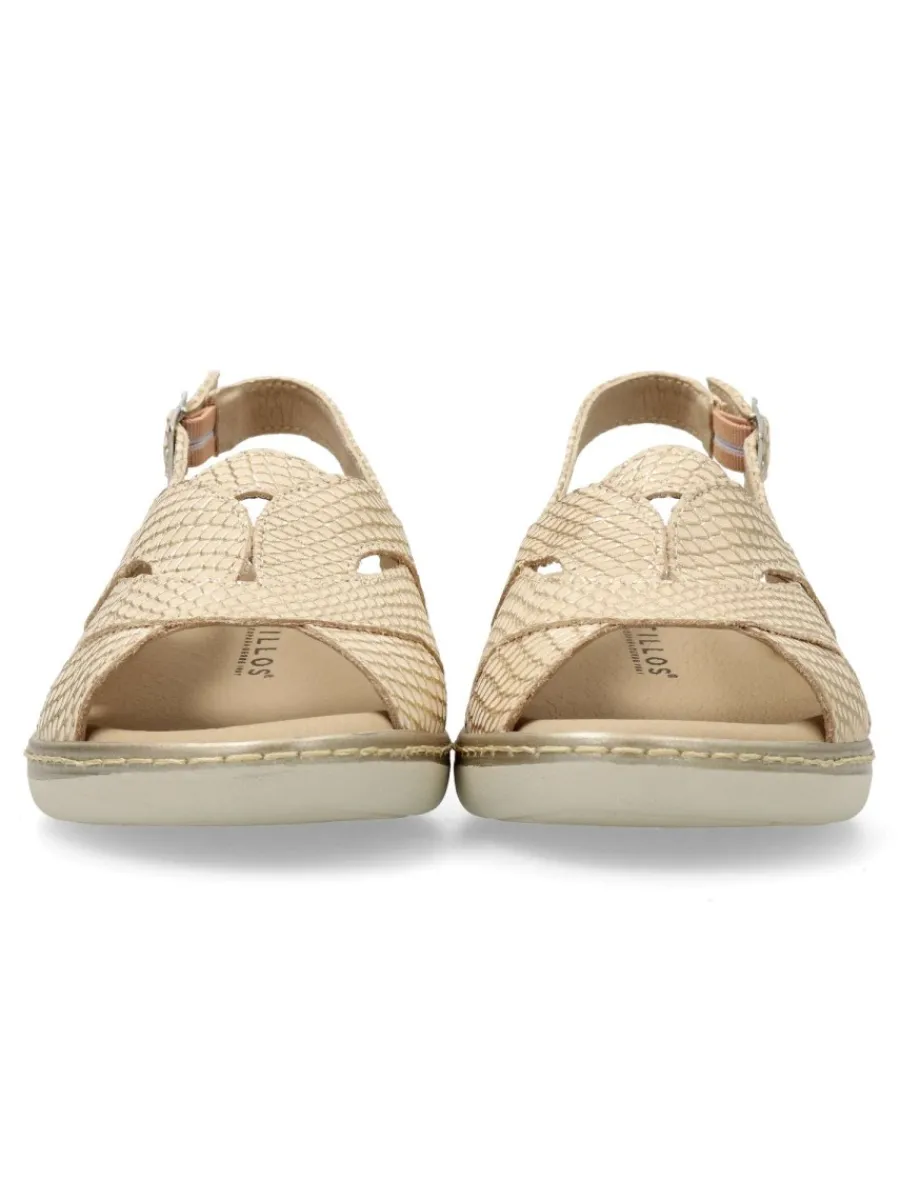 Outlet PITILLOS Sandalia piel confort hebilla mujer