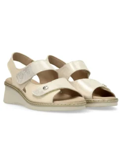 Sale PITILLOS Sandalia piel confort cuña mujer