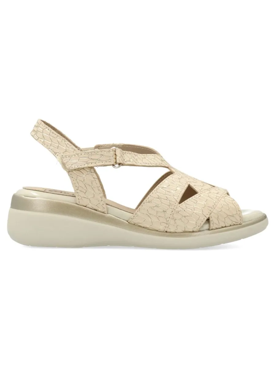 Outlet PITILLOS Sandalia piel grabada confort mujer