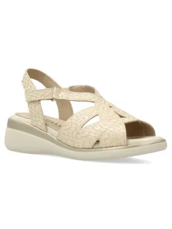 Outlet PITILLOS Sandalia piel grabada confort mujer