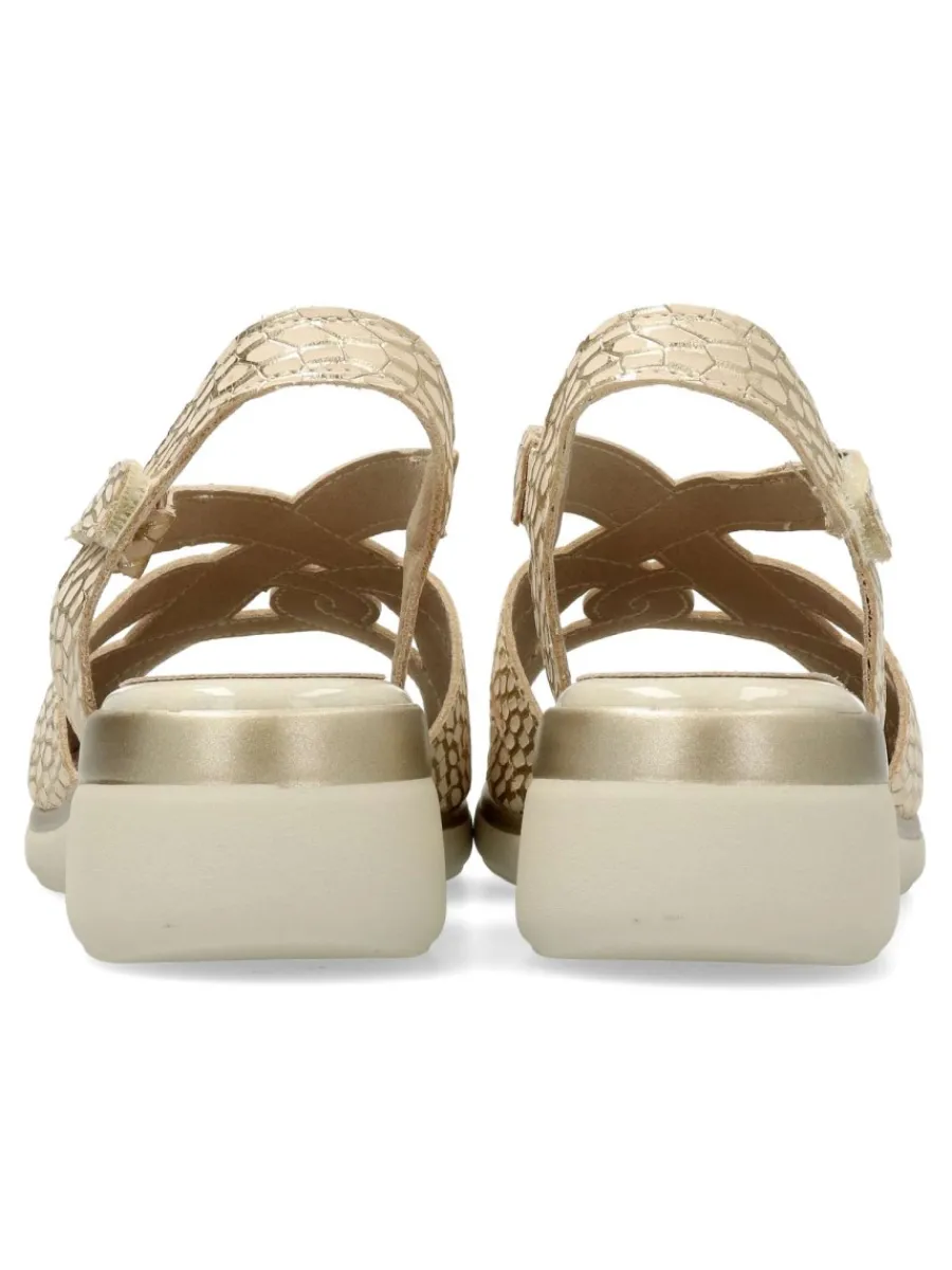 Outlet PITILLOS Sandalia piel grabada confort mujer