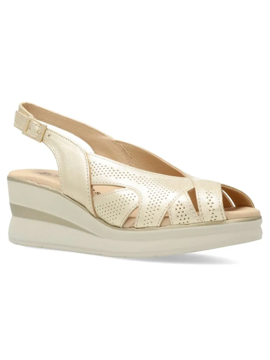 Clearance PITILLOS Sandalia piel micropuntos confort mujer