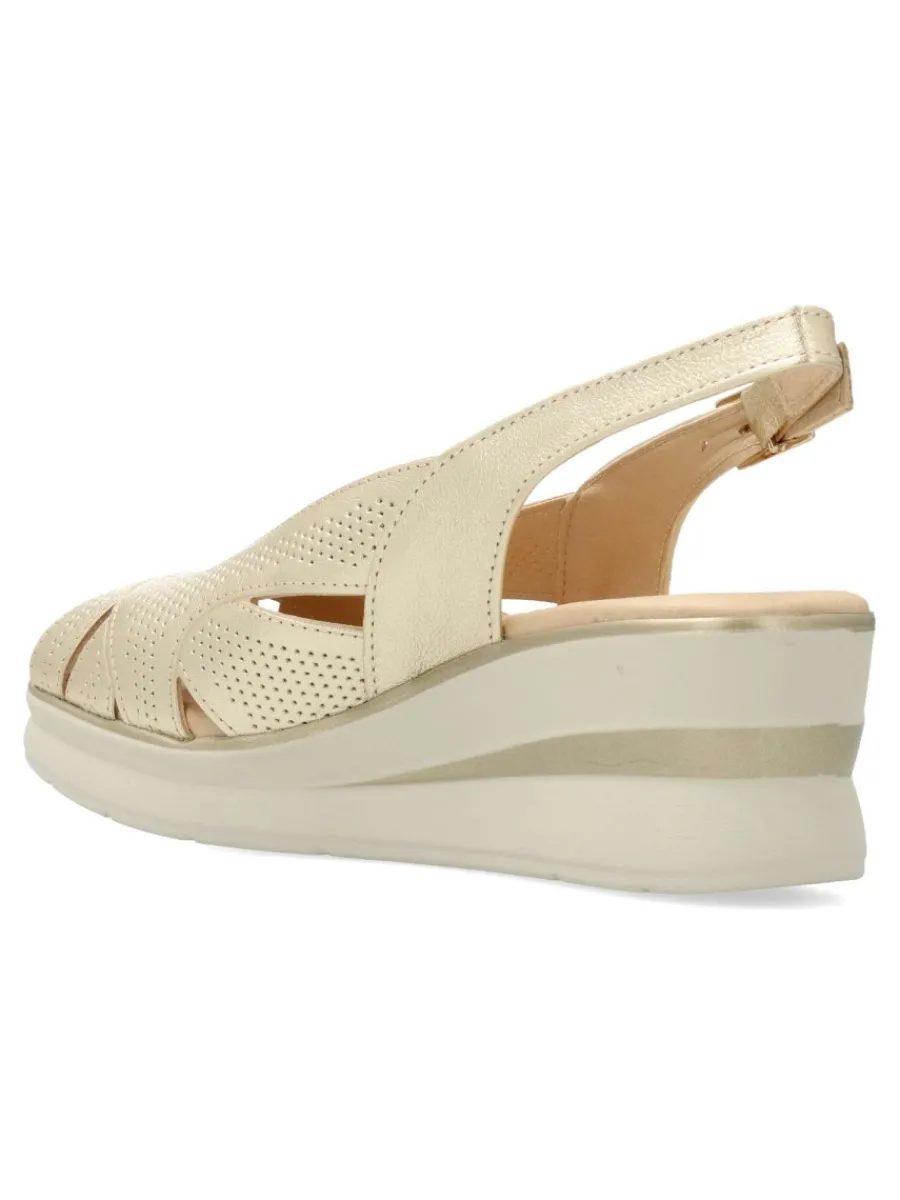 Clearance PITILLOS Sandalia piel micropuntos confort mujer