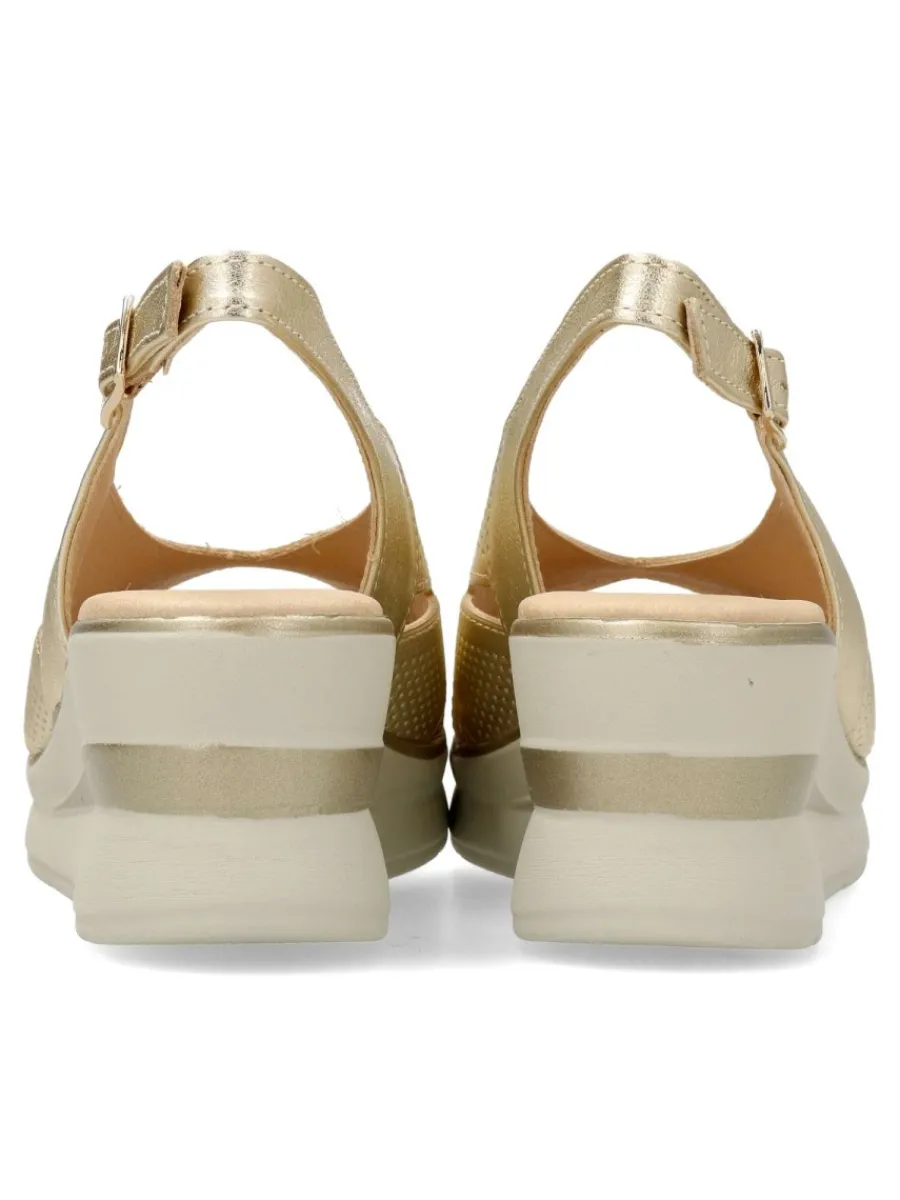 Clearance PITILLOS Sandalia piel micropuntos confort mujer