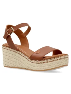 Clearance POPA Sandalia alpargata piel cuero confort