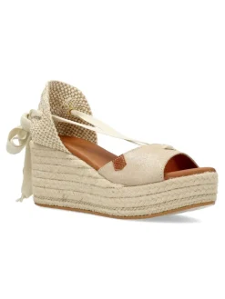 Clearance POPA Sandalia yute cintas cuña y plataforma