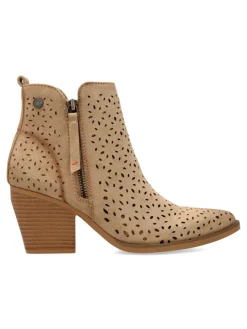 New REFRESH Botines cowboy antelina troquelada