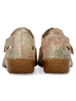 Fashion RIEKER Mary Jane piel confort brillo troquelada