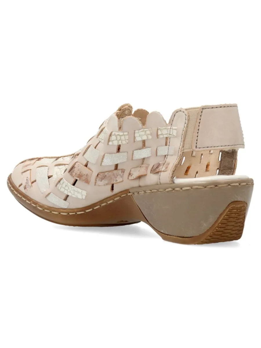 Fashion RIEKER Zapato piel tiras confort mujer