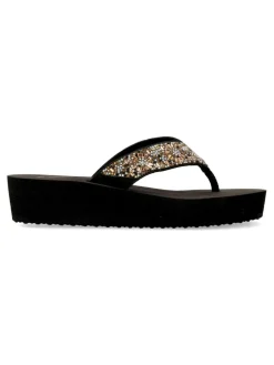 Hot SLOOK Sandalia confort cuña baja mujer