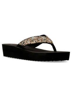 Hot SLOOK Sandalia confort cuña baja mujer