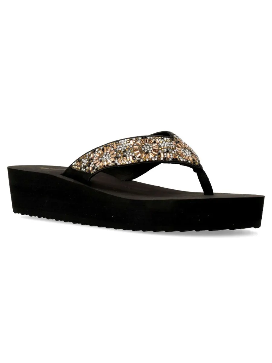 Hot SLOOK Sandalia confort cuña baja mujer