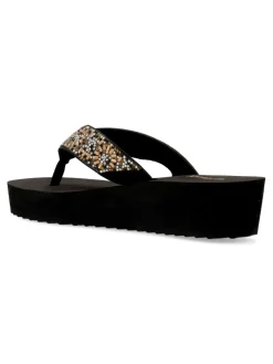 Hot SLOOK Sandalia confort cuña baja mujer