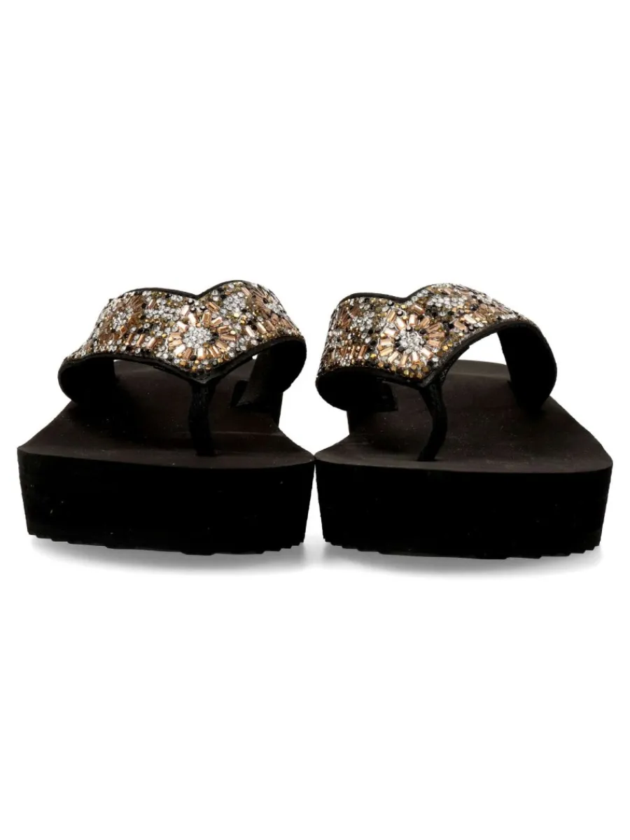 Hot SLOOK Sandalia confort cuña baja mujer