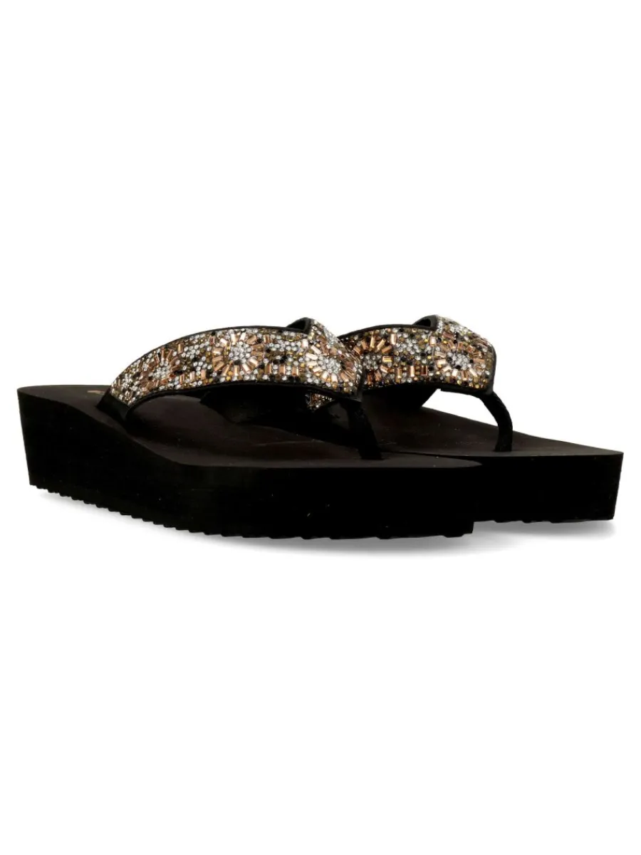 Hot SLOOK Sandalia confort cuña baja mujer