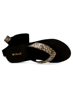 Hot SLOOK Sandalia confort cuña baja mujer
