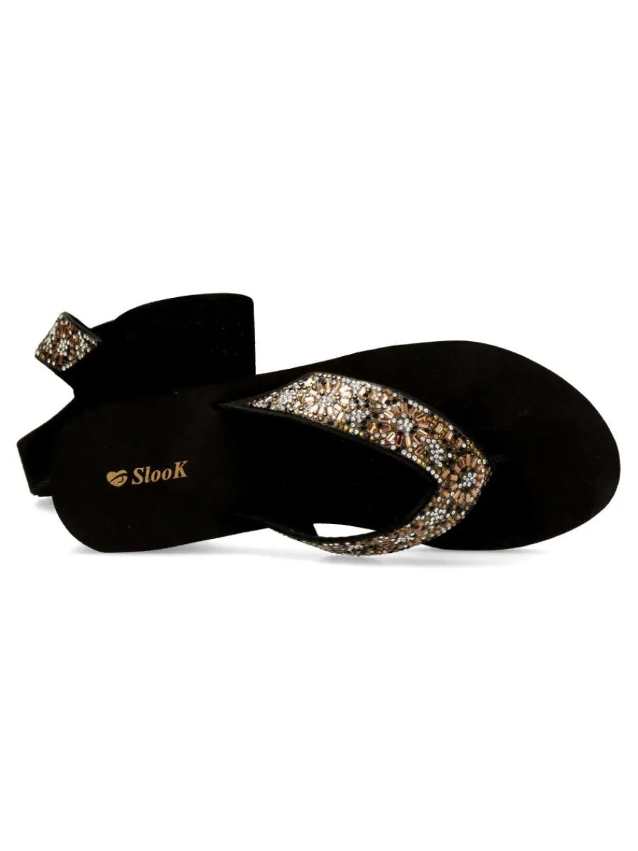 Hot SLOOK Sandalia confort cuña baja mujer